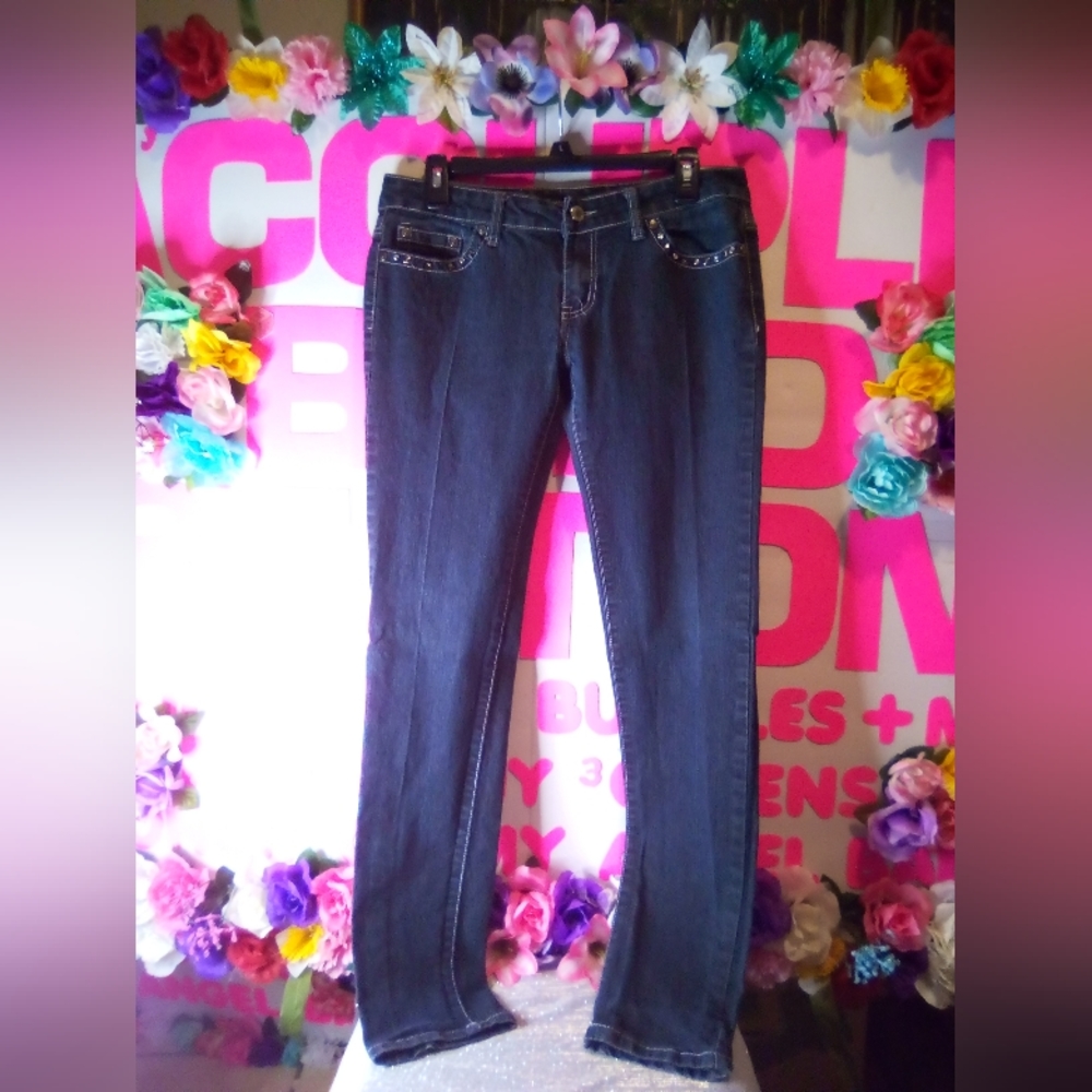 #010👉🏼Women's/Teens Black 🖤 Jeans With Pendants👖